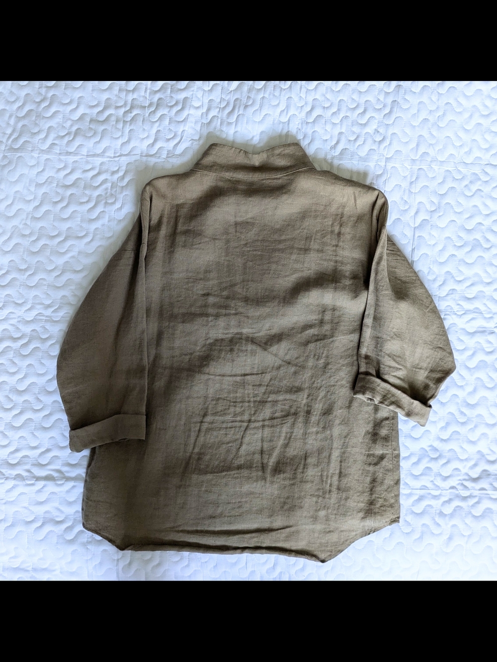 Zara Women’s Lightweight linen tunic  - Brown/Olive